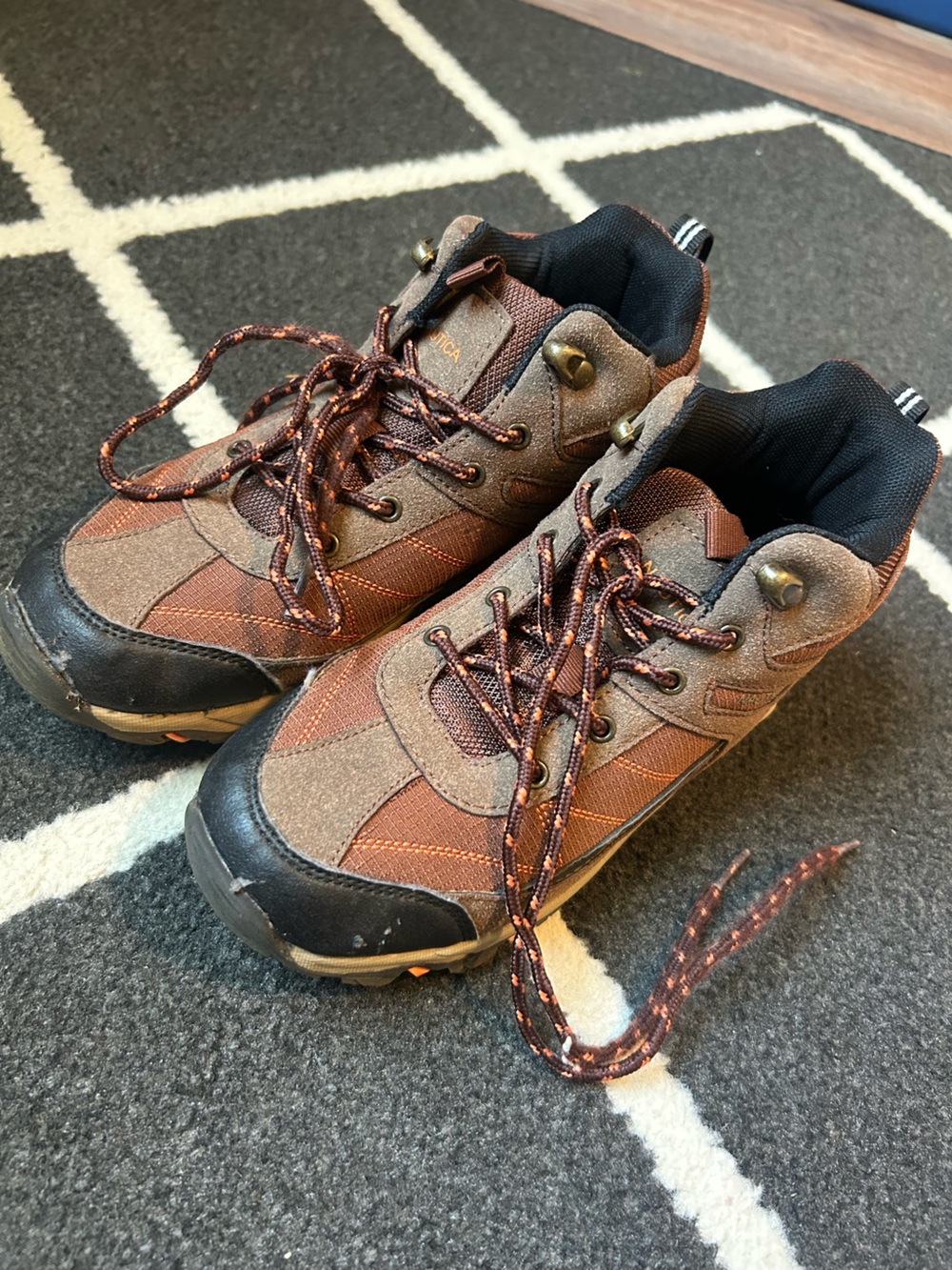 Nautica Brown and Black Kid’s Outdoor Boots